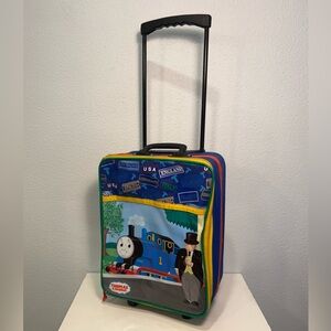 Vtg 2002 Gullane Thomas & Friends Kids Rolling Hardcase Travel Carry On Suitcase